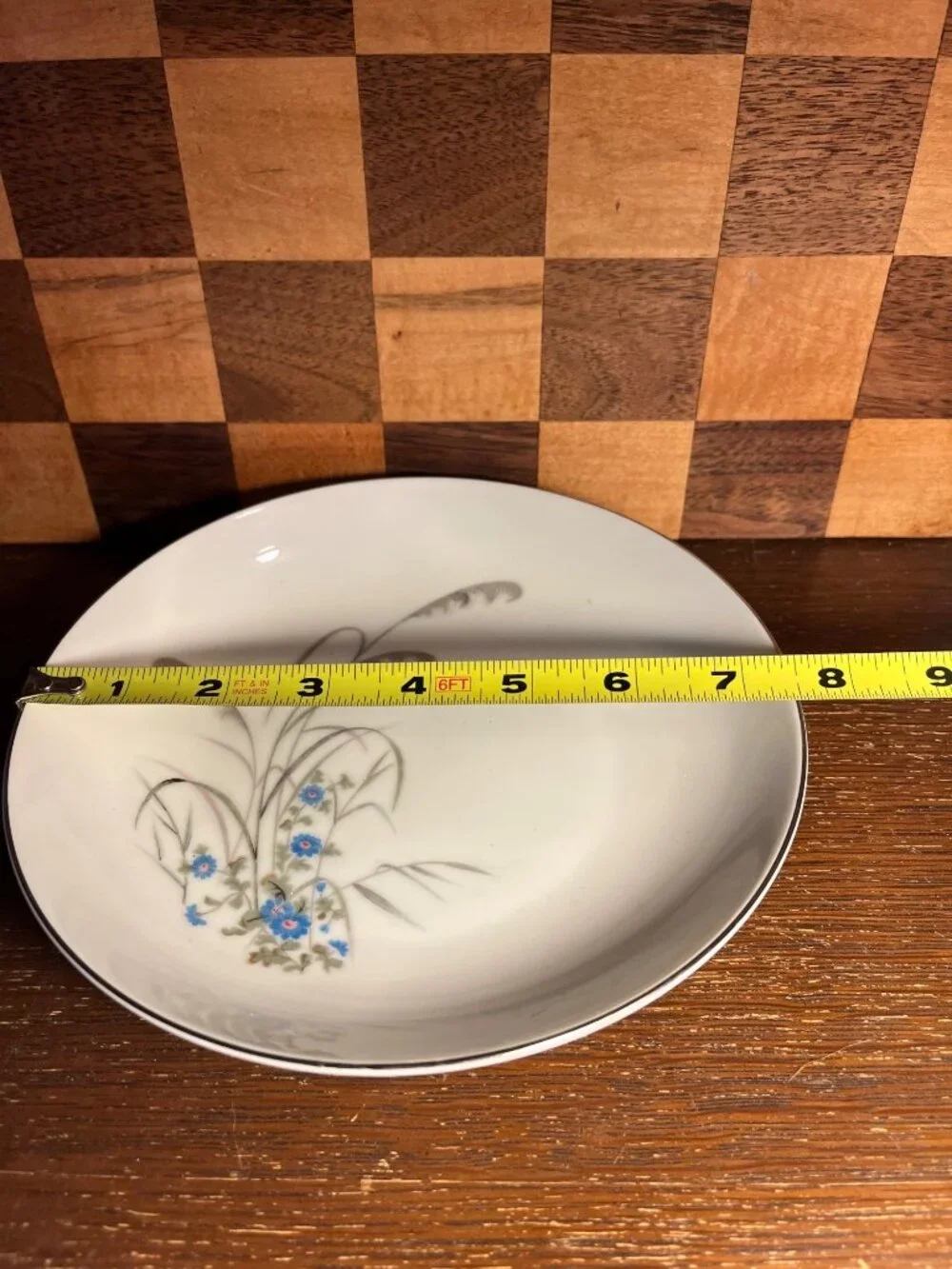 Yamaka Japan Bowl with Blue Flower Spring Pattern A898
